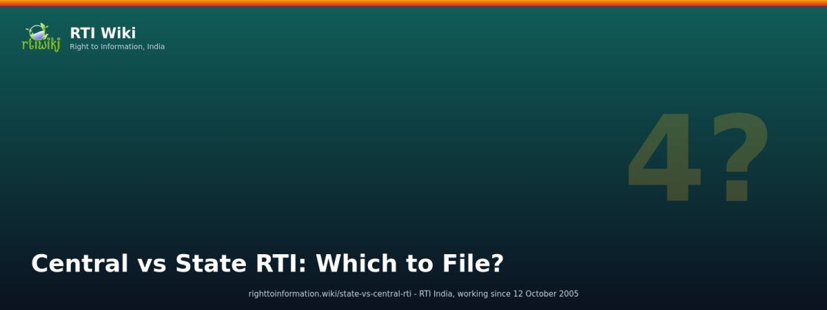 Central vs State RTI: Which Should You File? — RTI Wiki