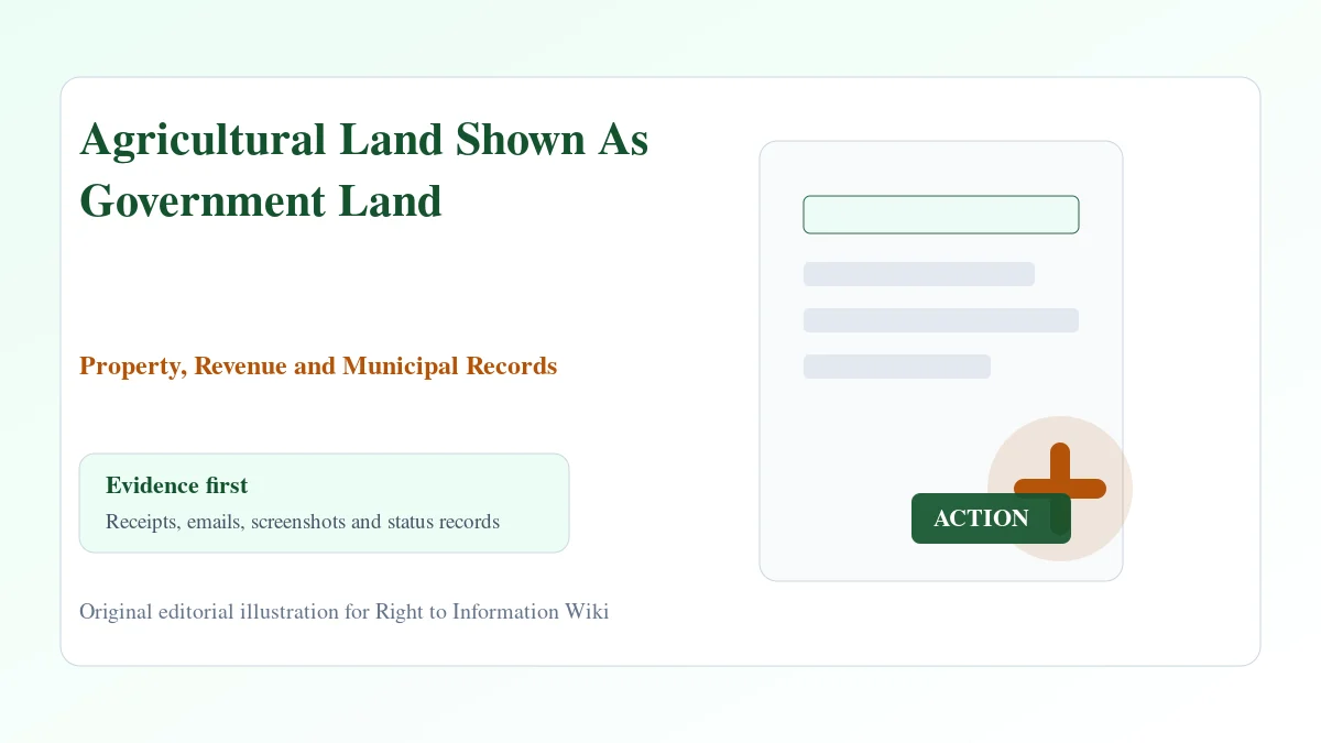 Agricultural Land Shown As Government Land evidence and complaint desk Agricultural Land Shown As Government Land evidence and complaint desk