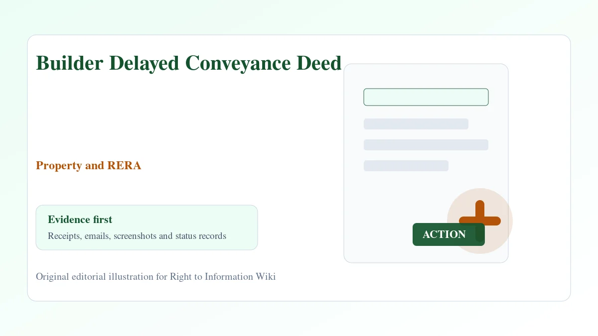 Builder Delayed Conveyance Deed evidence and complaint desk Builder Delayed Conveyance Deed evidence and complaint desk