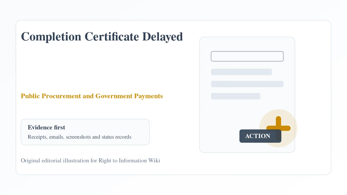 Completion Certificate Delayed evidence and complaint desk Completion Certificate Delayed evidence and complaint desk