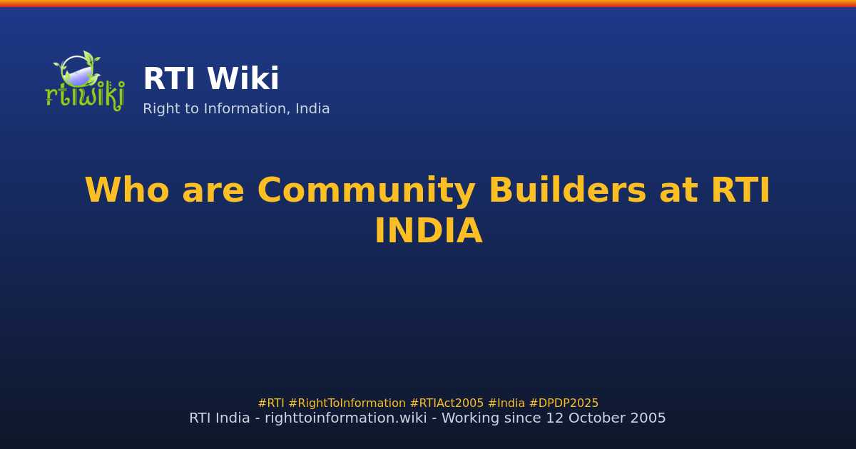 about / community-builders — RTI Wiki