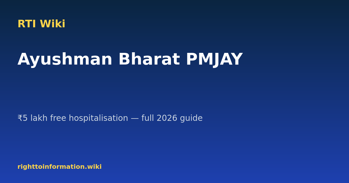 Ayushman Bharat PMJAY card — RTI Wiki guide