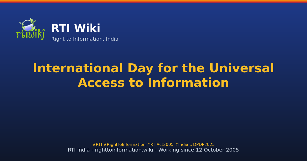 blog / international-day-for-the-universal-access-to-information — RTI Wiki