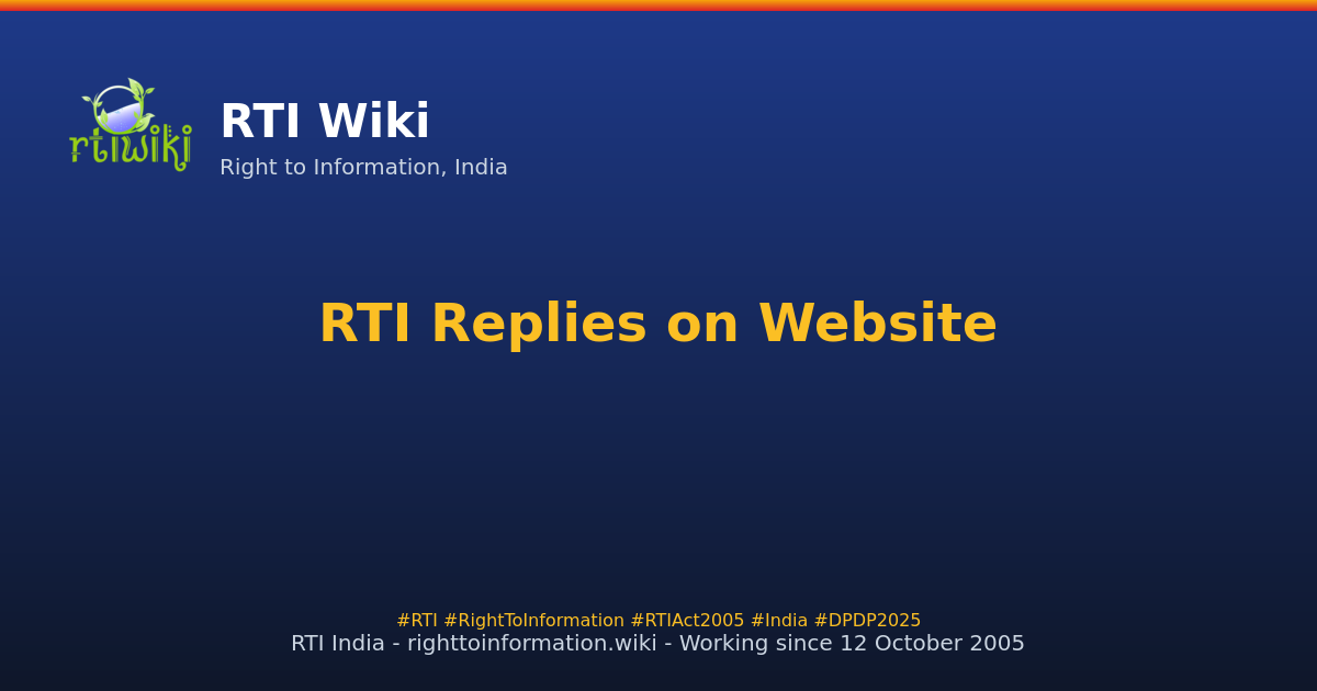 blog / rti-replies-on-website — RTI Wiki