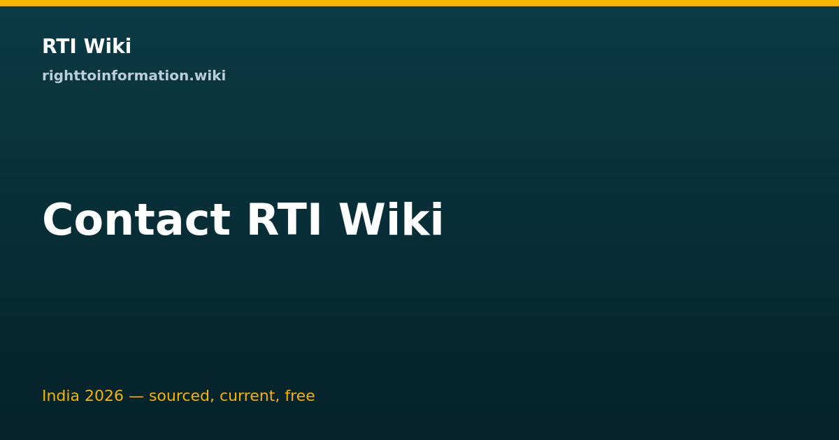 Contact RTI Wiki — corrections, editorial, brand