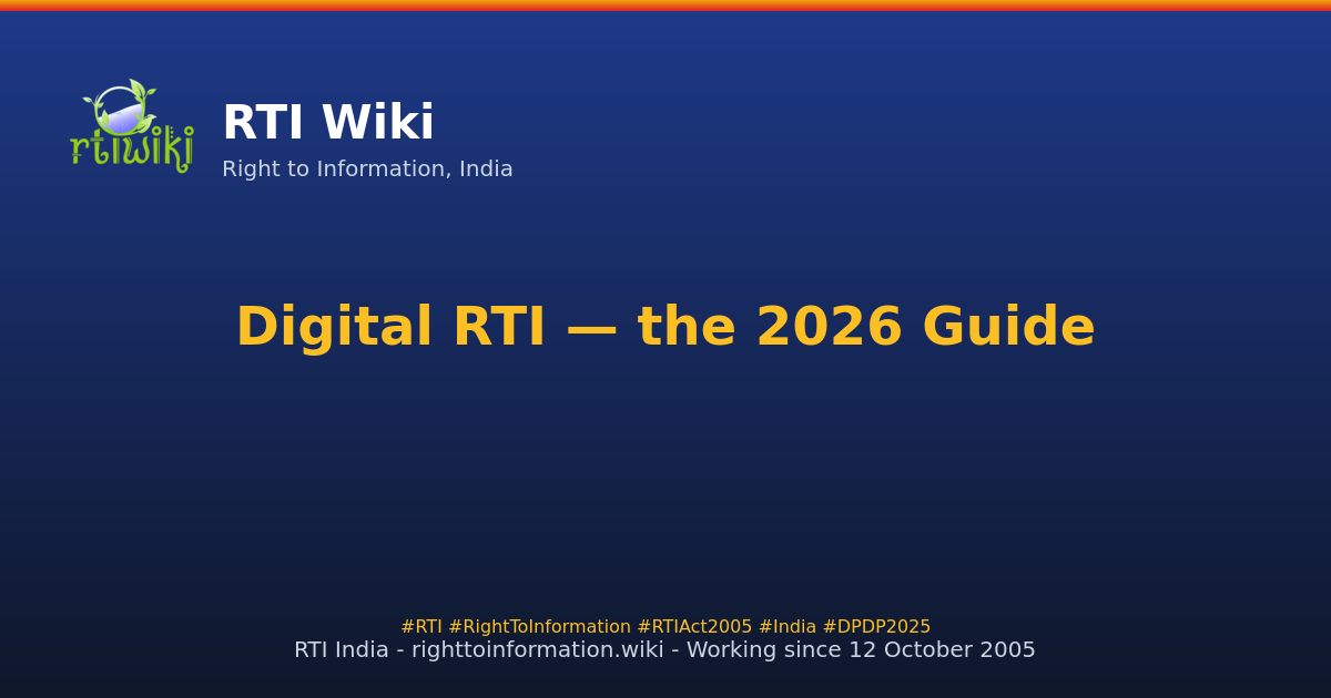 digital-rti-2026 — RTI Wiki