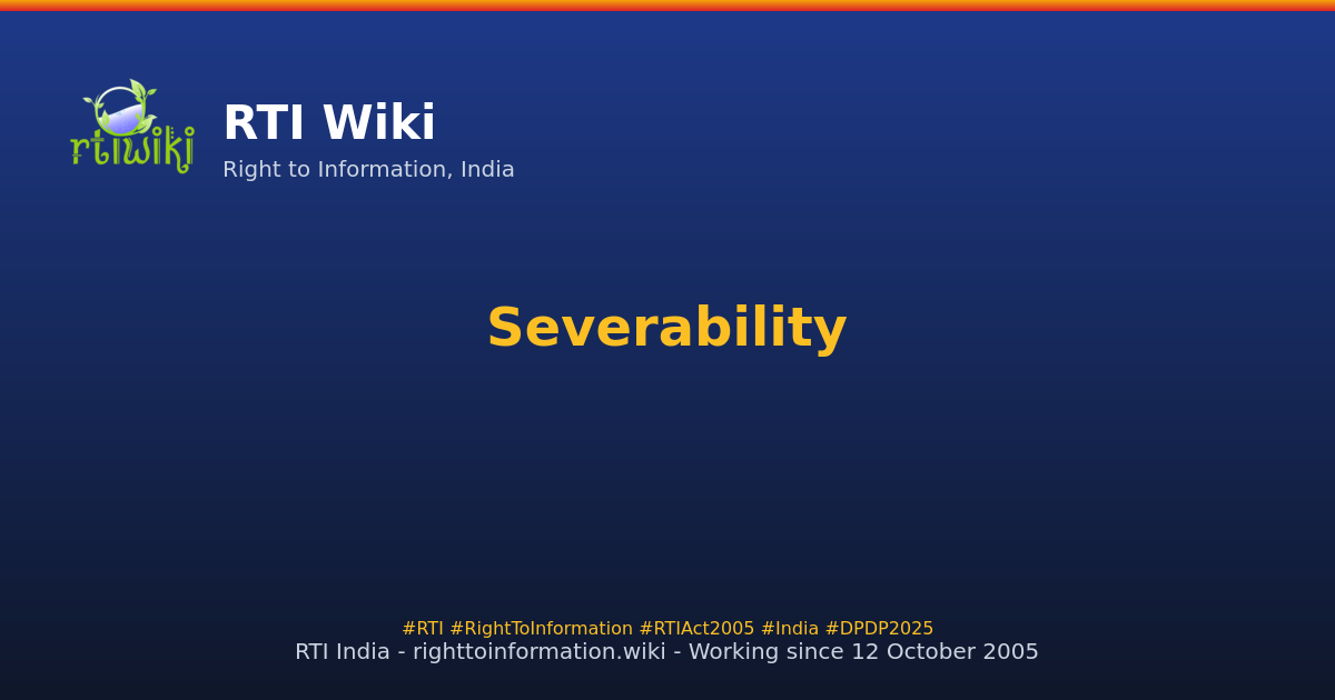 explanations / severability — RTI Wiki