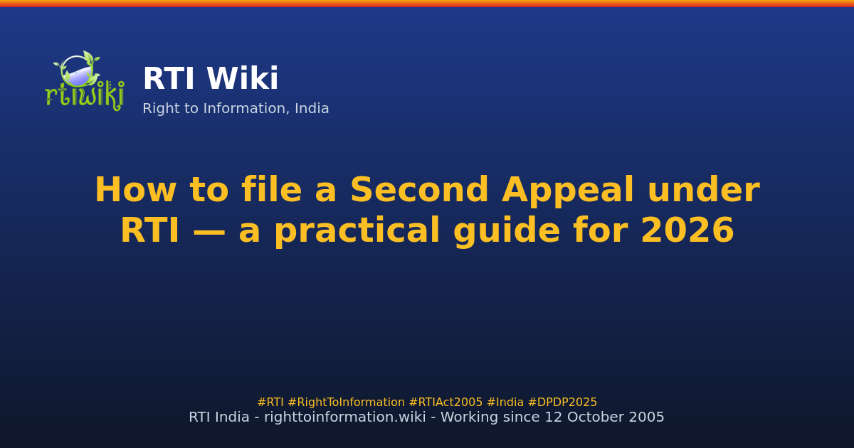 guide / applicant / second-appeal / cic — RTI Wiki