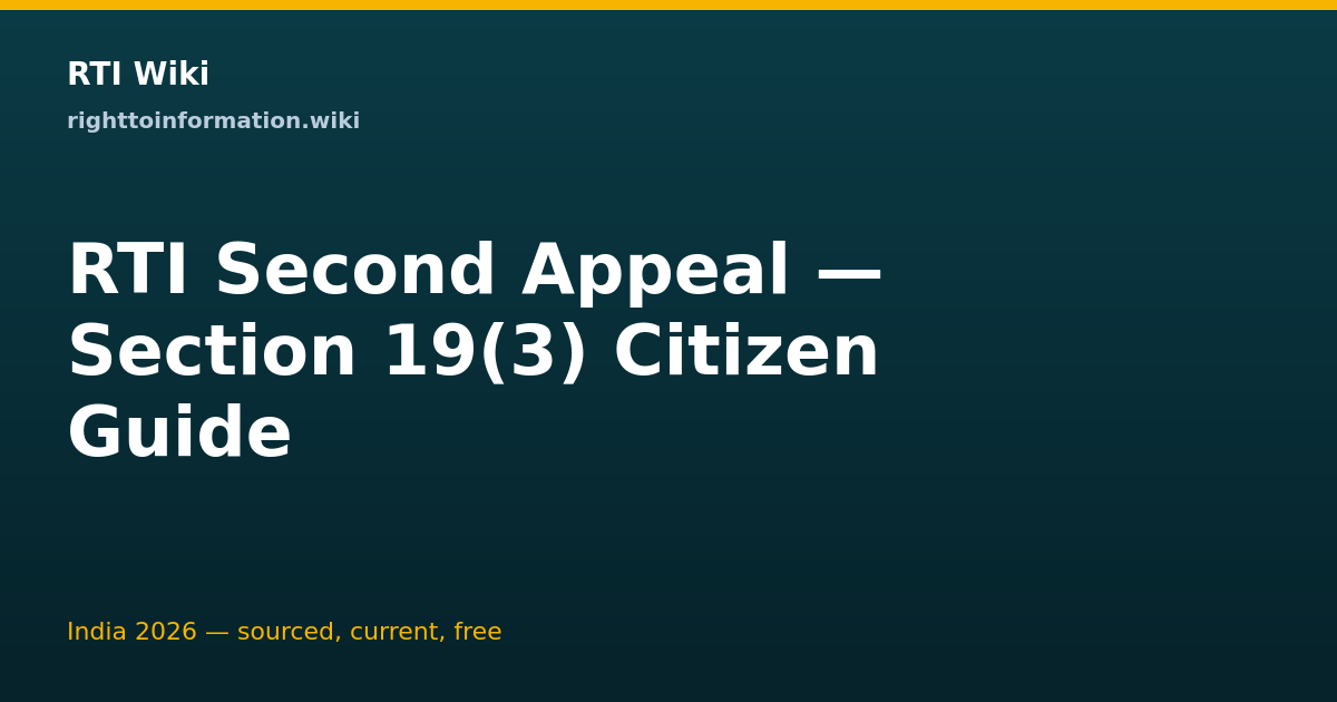 RTI Second Appeal — RTI Wiki guide
