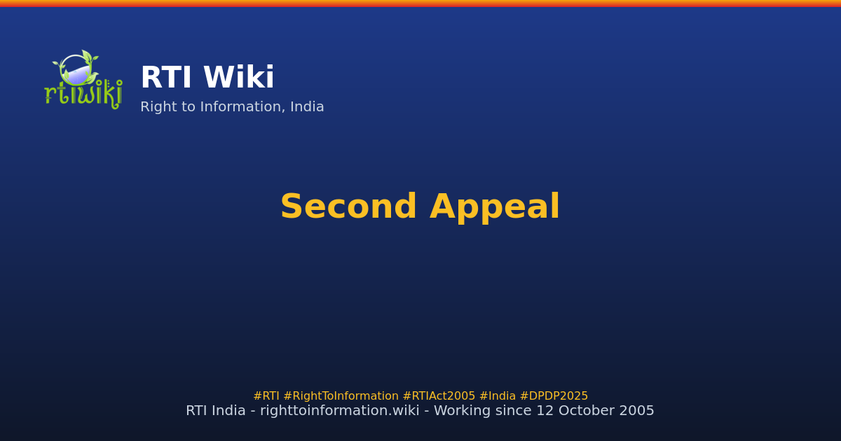 guide / applicant / second-appeal — RTI Wiki