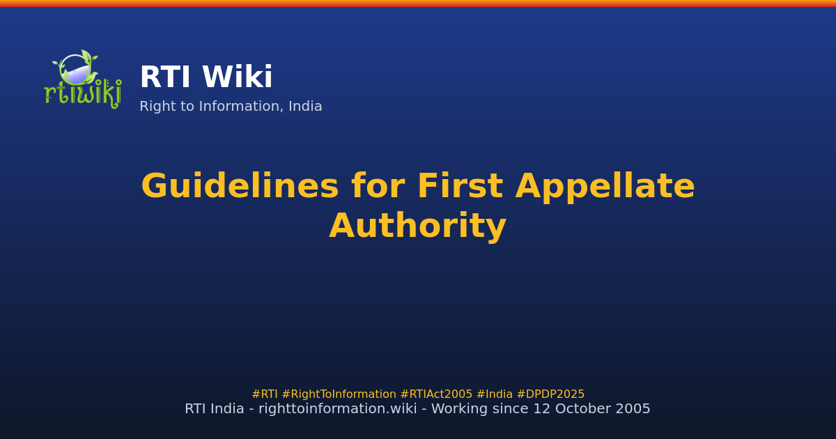 Guidelines for FAA — RTI Wiki