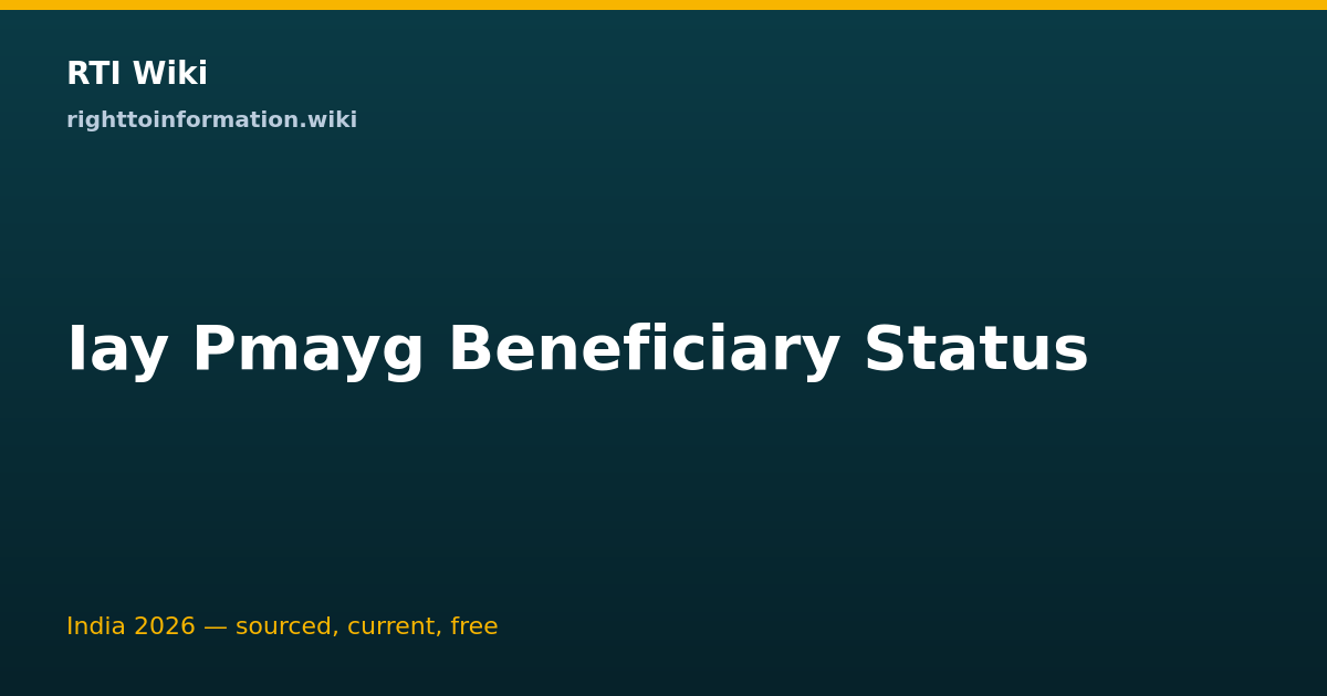 IAY/PMAYG beneficiary status — RTI Wiki guide 2026