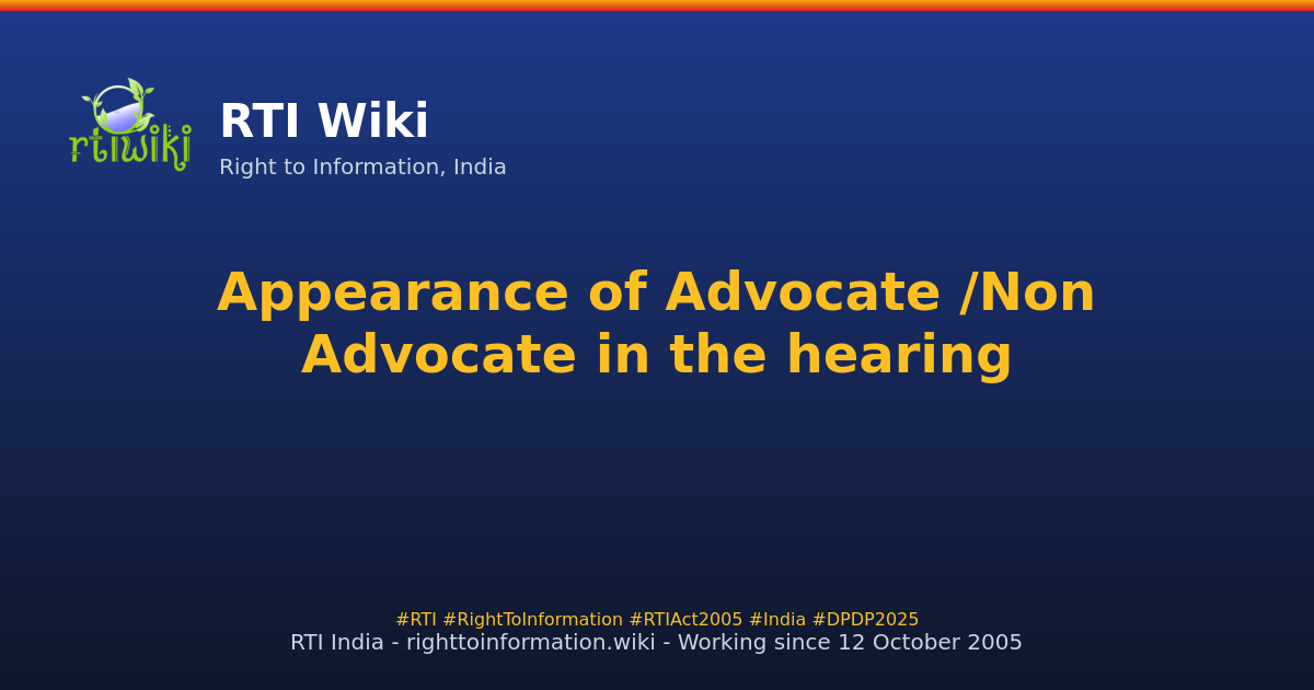 important-decisions / cic-case-laws / advocates-rti — RTI Wiki