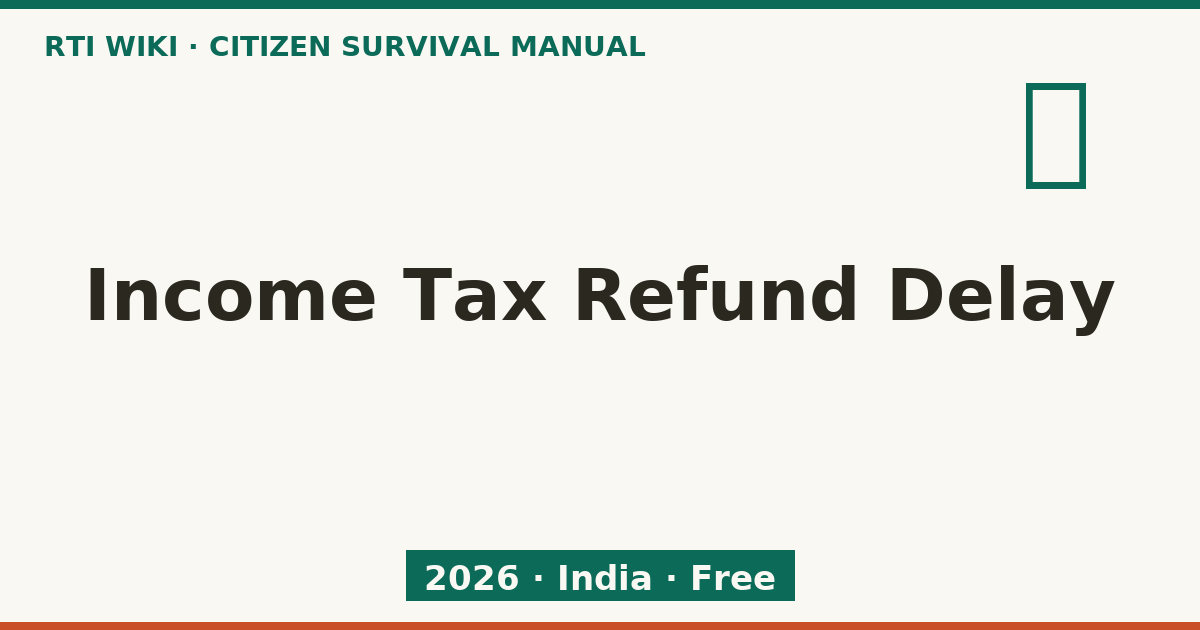 Income Tax Refund Delay 2026 — RTI Wiki