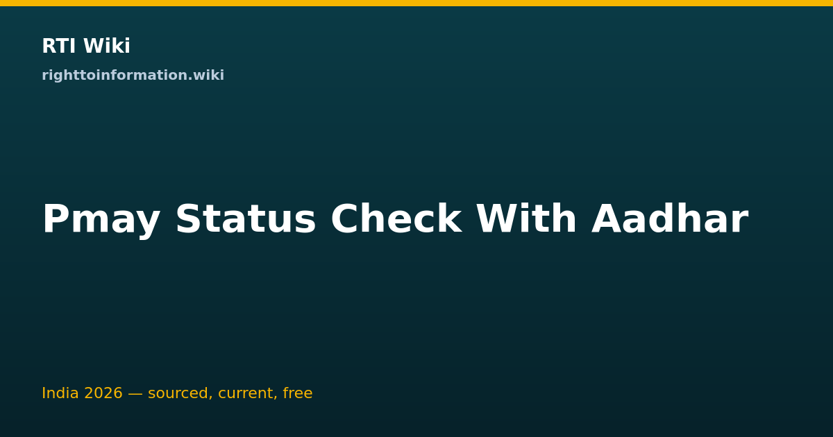 PMAY status check with Aadhaar — RTI Wiki guide