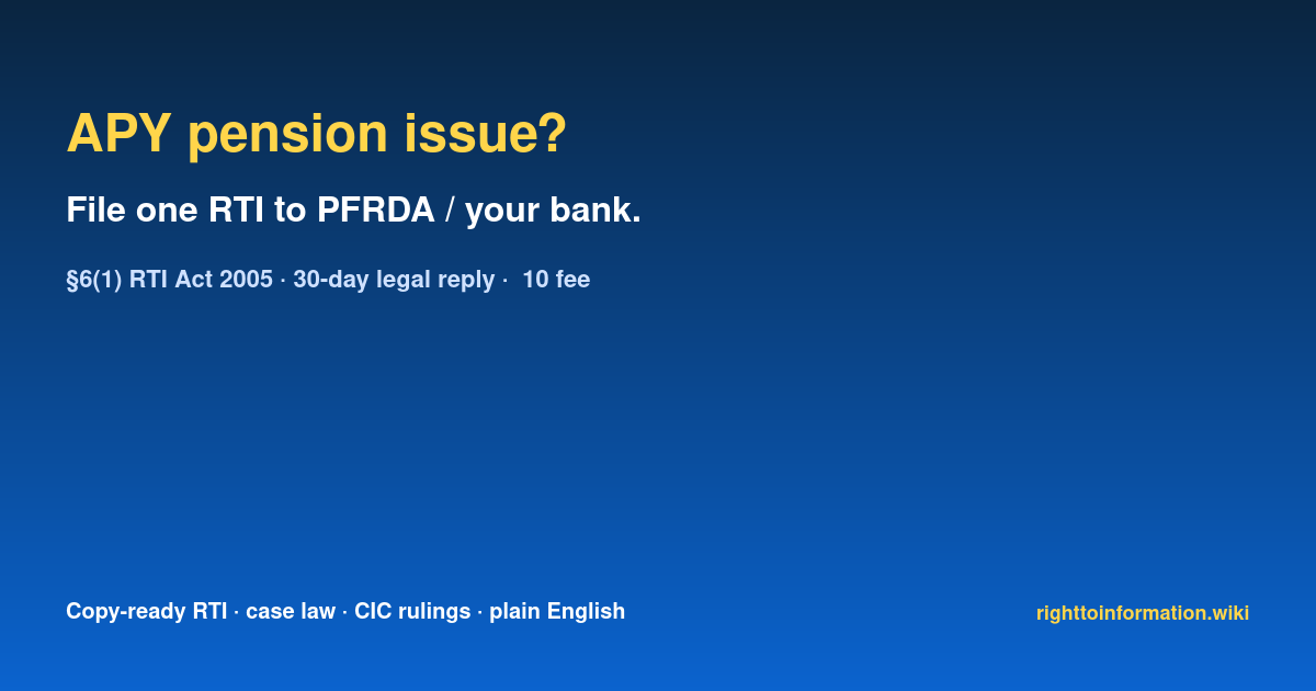 Social auto rti atal pension yojana