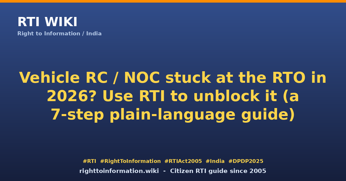 Vehicle RC NOC stuck at RTO — RTI Wiki guide