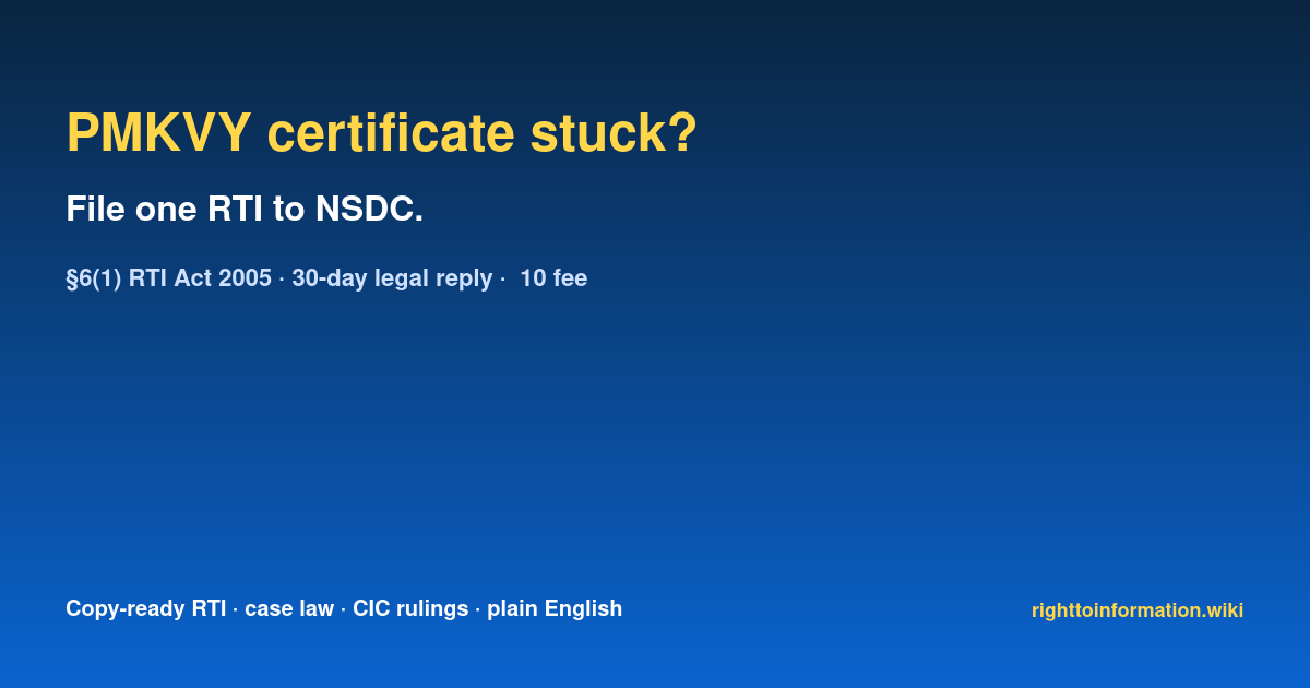 Social auto rti pmkvy skill certificate