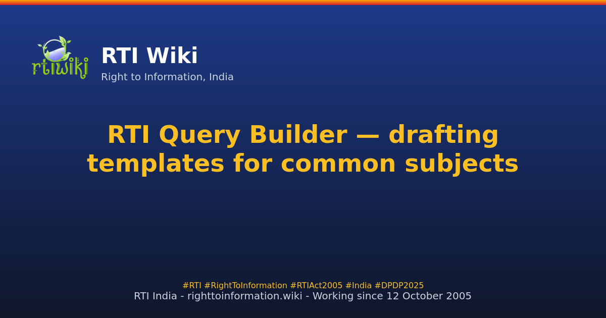 rti-query-builder — RTI Wiki