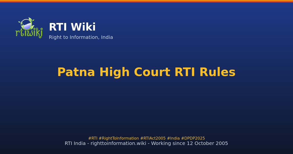 rules / bihar / court — RTI Wiki