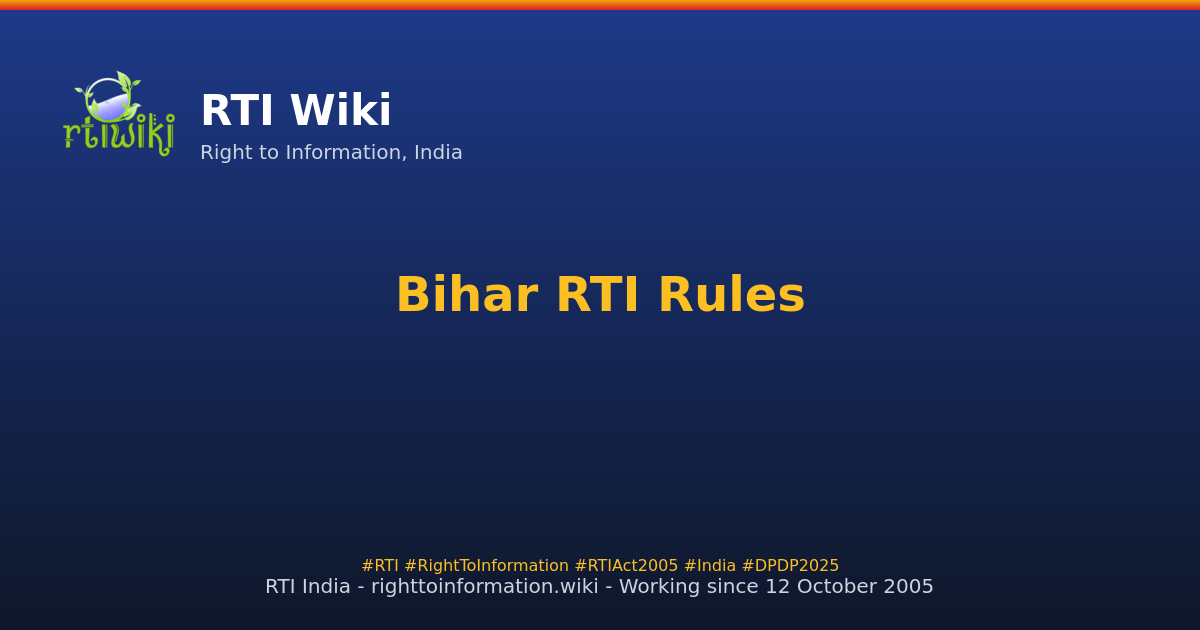 rules / bihar / state — RTI Wiki