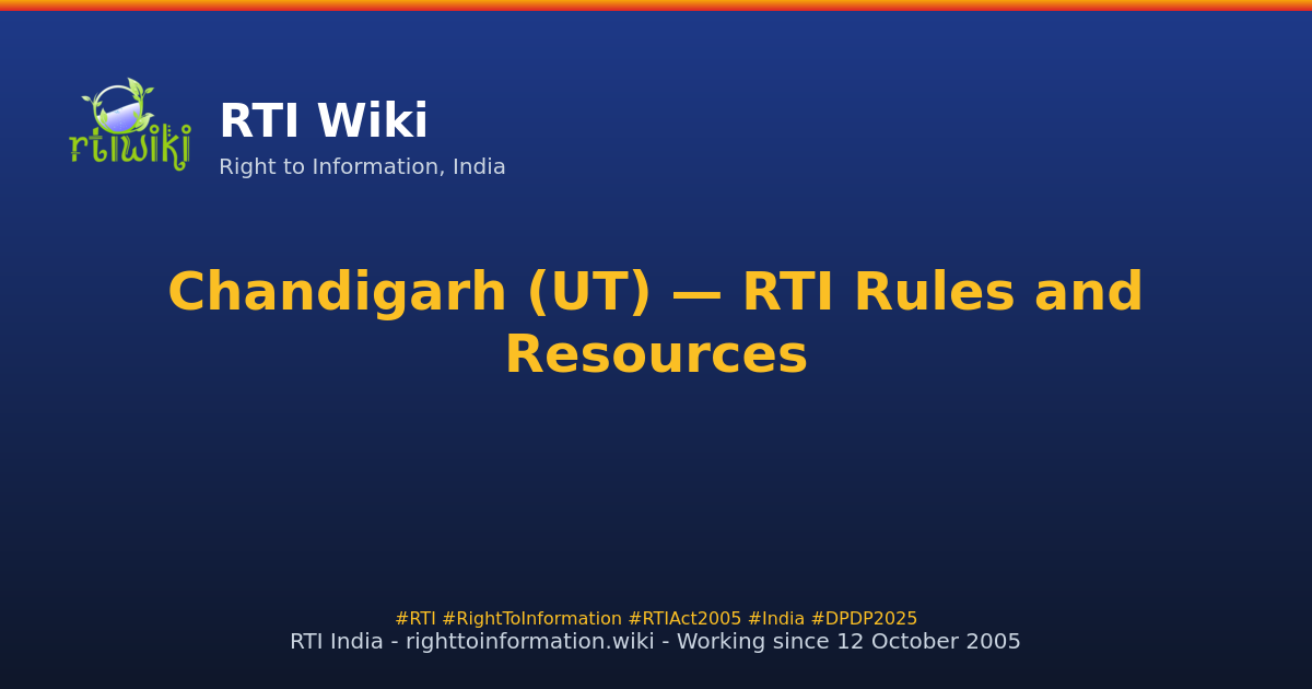 rules / chandigarh — RTI Wiki