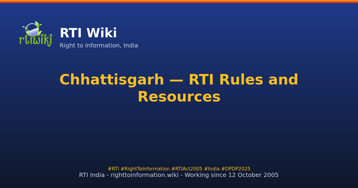 rules / chhattisgarh — RTI Wiki