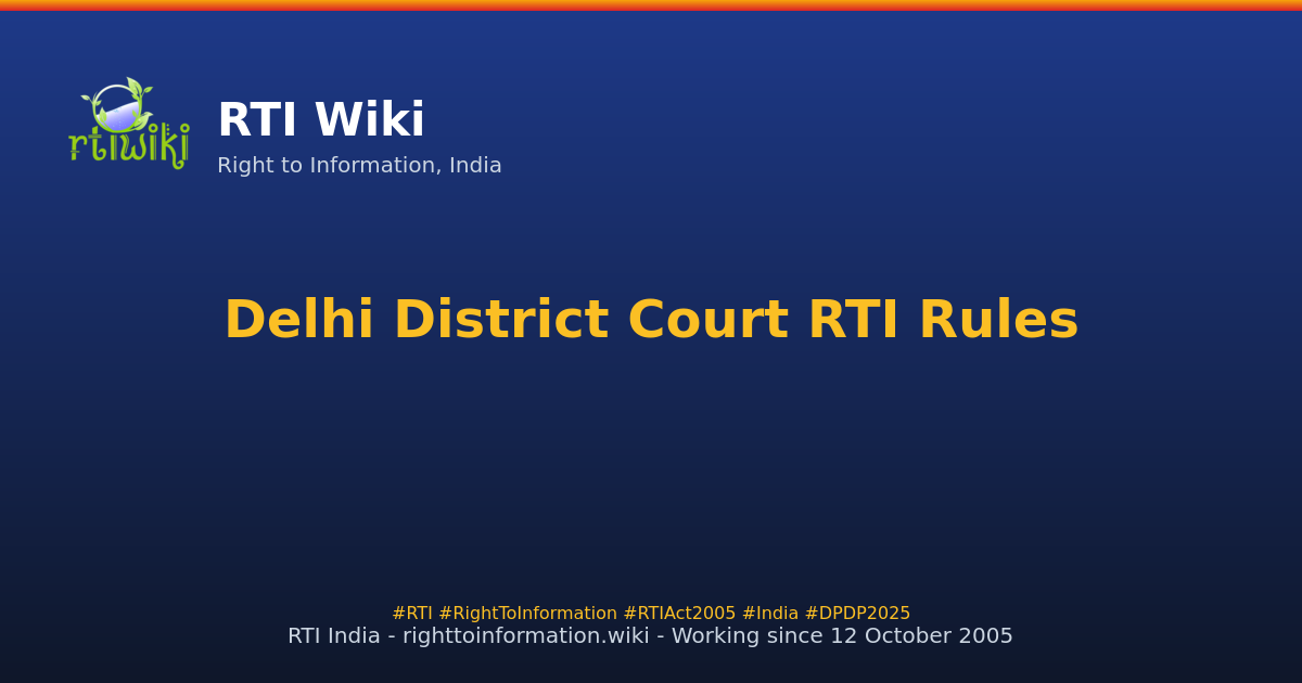 rules / delhi / court — RTI Wiki