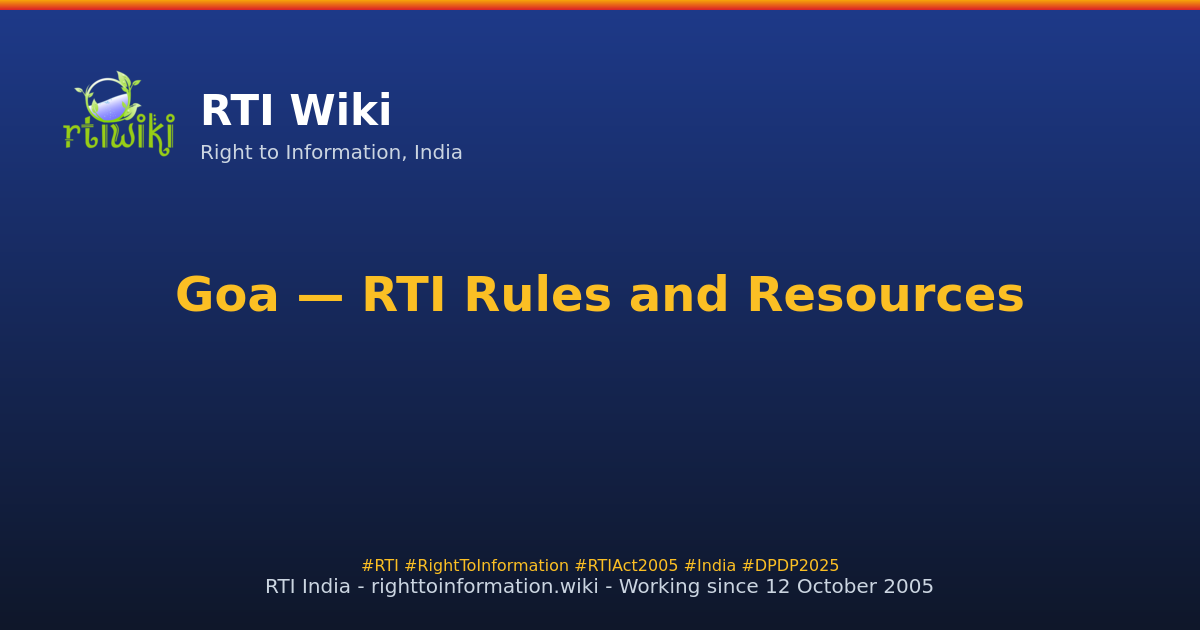 rules / goa — RTI Wiki
