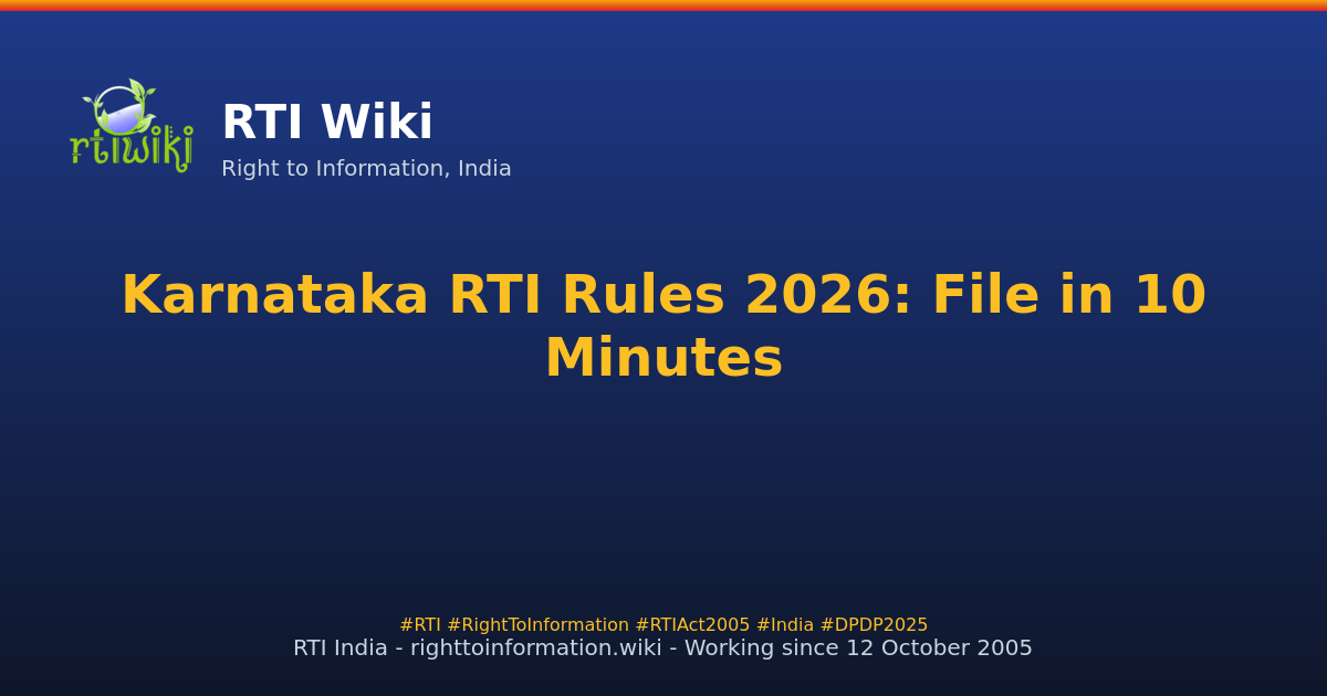 rules / karnataka — RTI Wiki