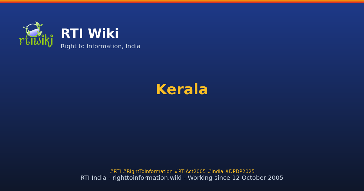 rules / kerala — RTI Wiki