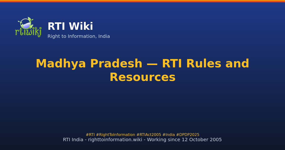rules / madhya-pradesh — RTI Wiki