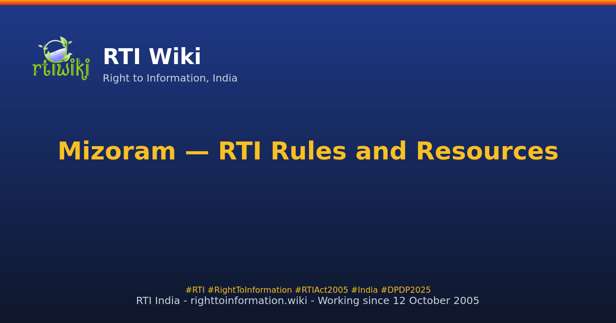 rules / mizoram — RTI Wiki