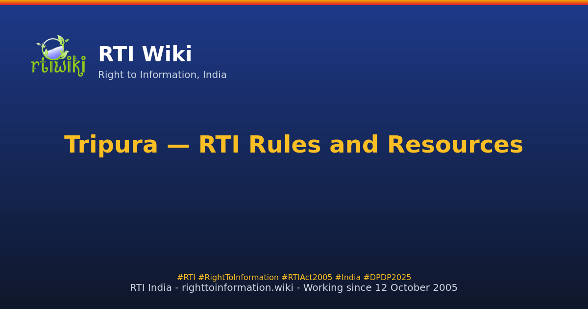 rules / tripura — RTI Wiki