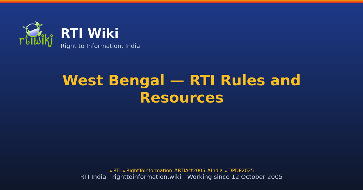 rules / west-bengal — RTI Wiki