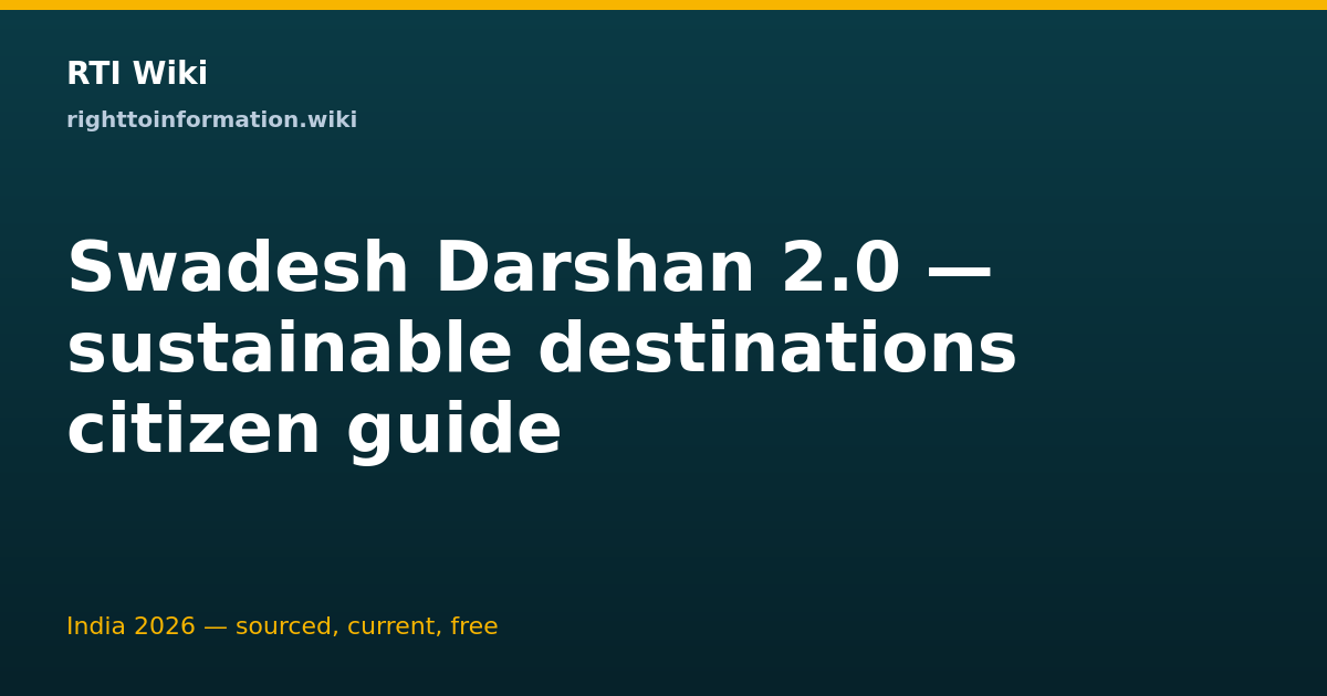 Swadesh Darshan 2.0 — RTI Wiki citizen guide
