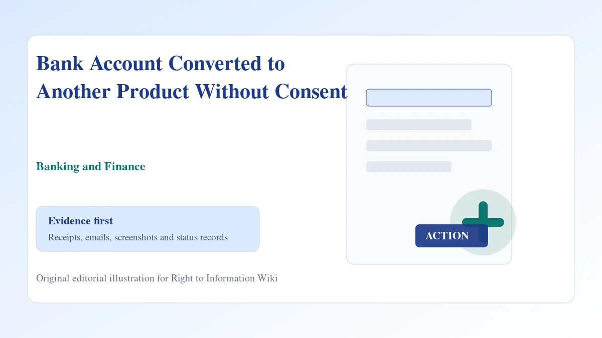 Bank Account Converted to Another Product Without Consent Bank Account Converted to Another Product Without Consent evidence and complaint desk