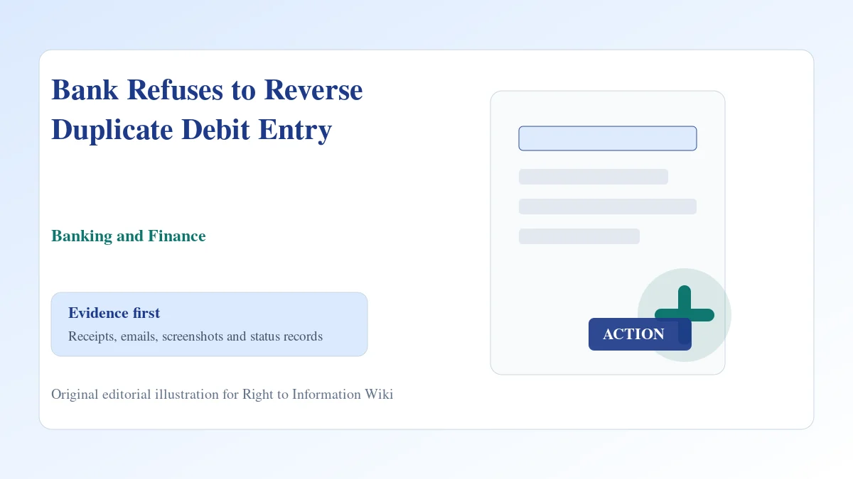 Bank Refuses to Reverse Duplicate Debit Entry Bank Refuses to Reverse Duplicate Debit Entry evidence and complaint desk