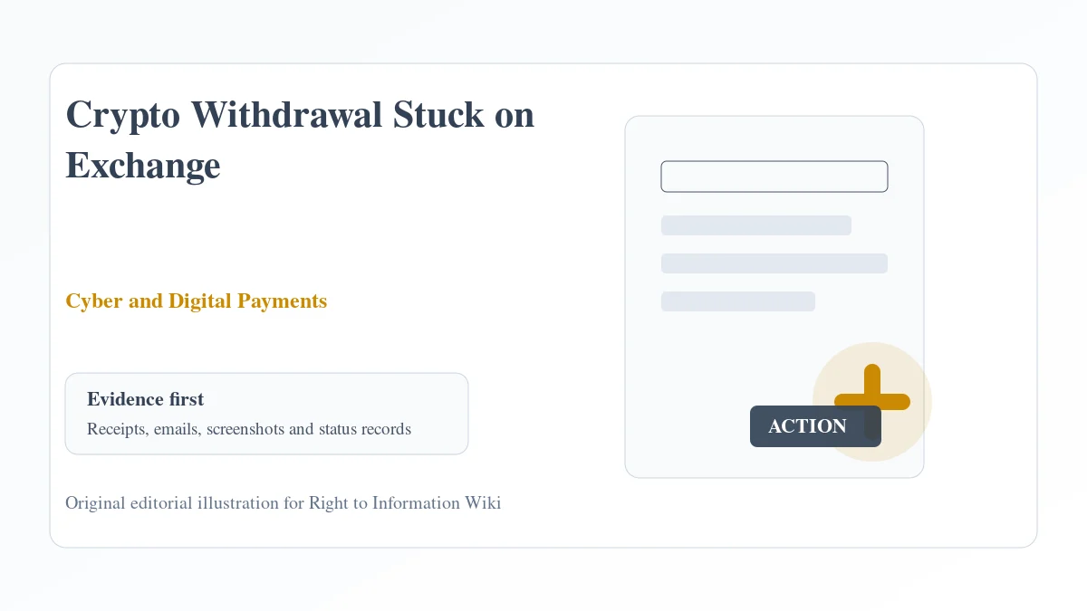 Crypto Withdrawal Stuck on Exchange evidence and complaint desk