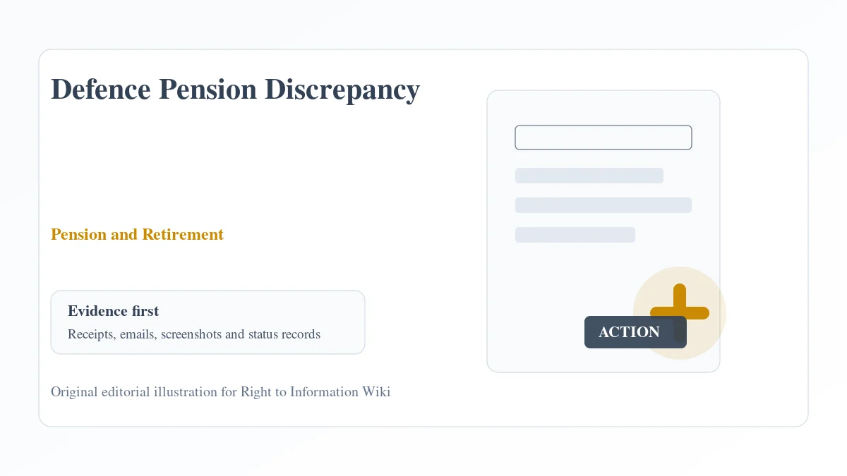 Defence Pension Discrepancy Defence Pension Discrepancy evidence and complaint desk