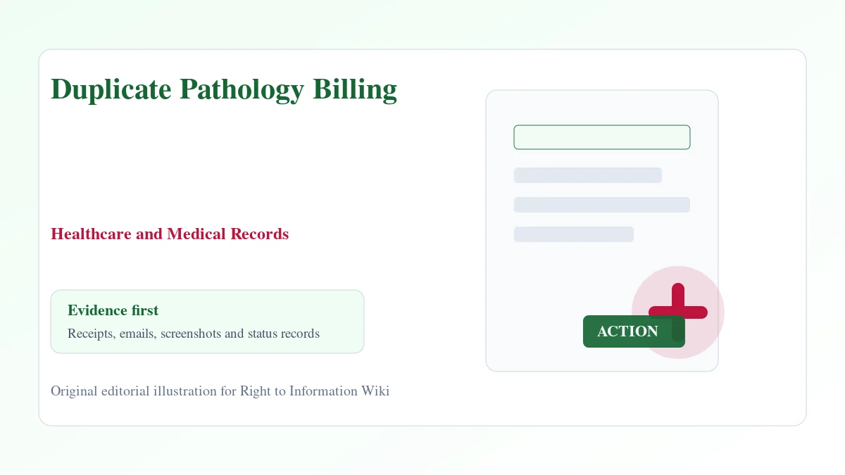 Duplicate Pathology Billing evidence and complaint desk