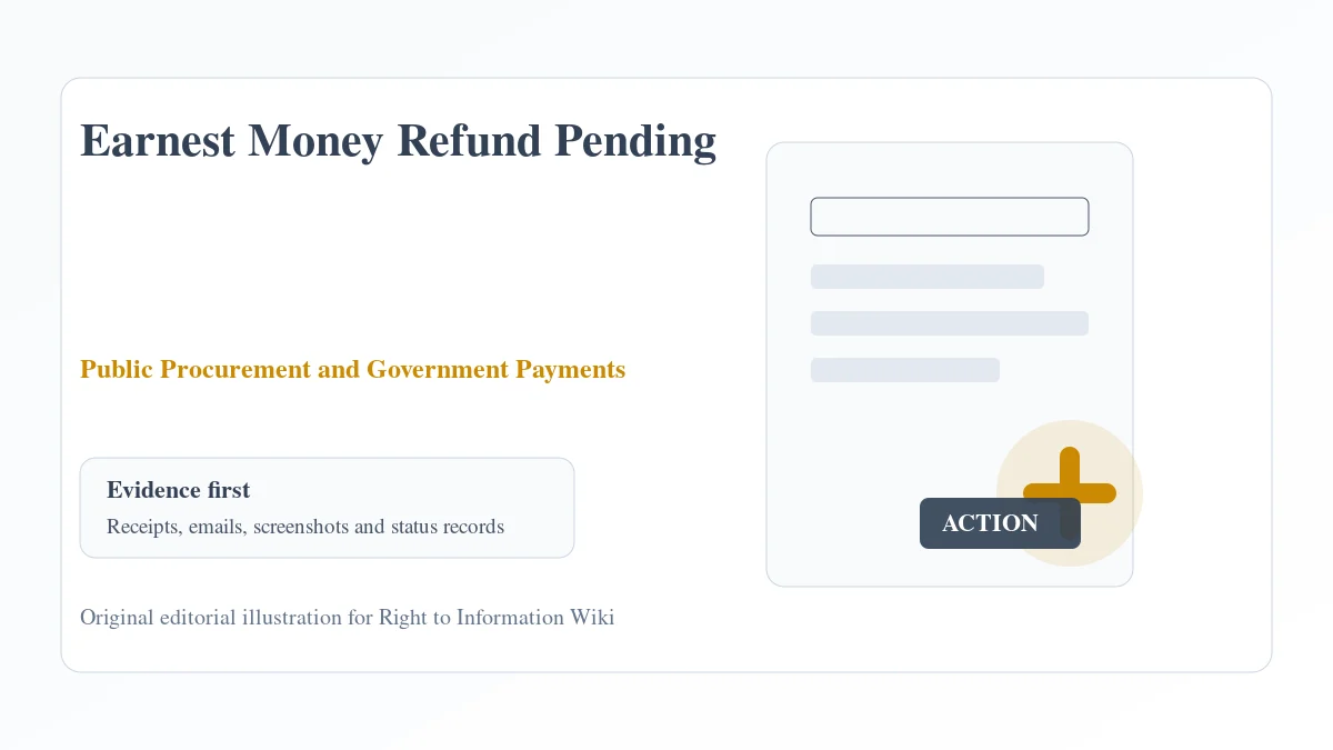 Earnest Money Refund Pending evidence and complaint desk