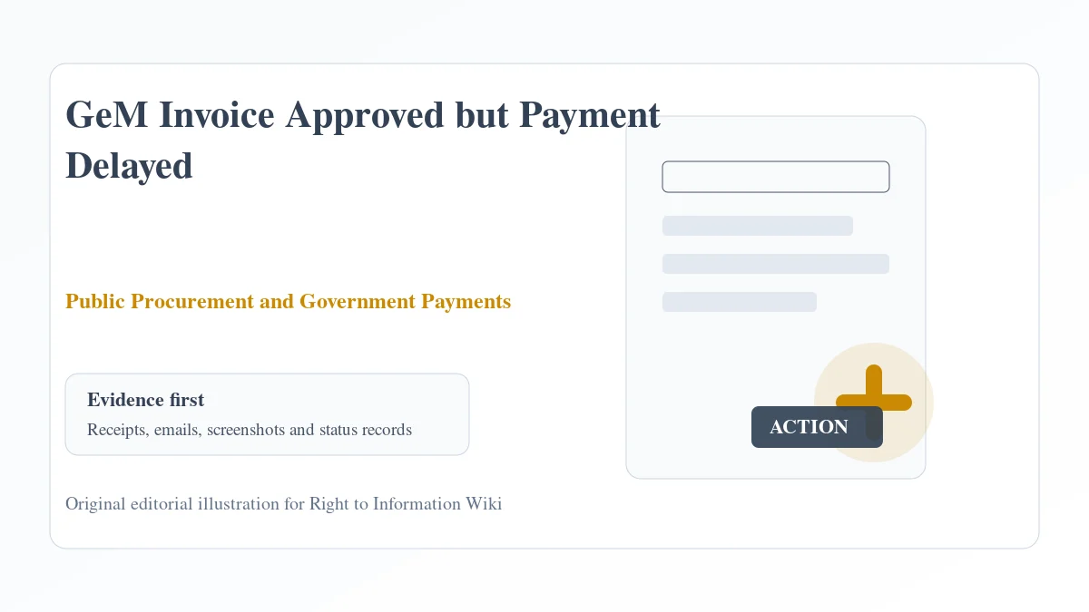 GeM Invoice Approved but Payment Delayed evidence and complaint desk
