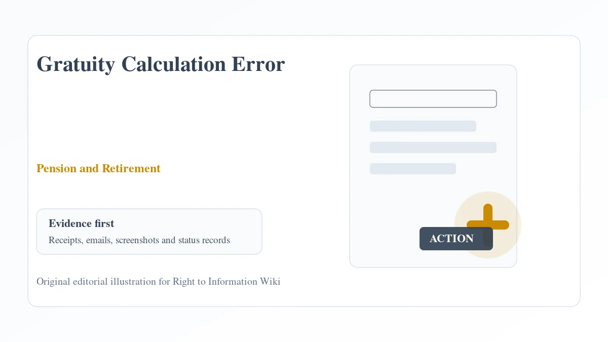 Gratuity Calculation Error Gratuity Calculation Error evidence and complaint desk
