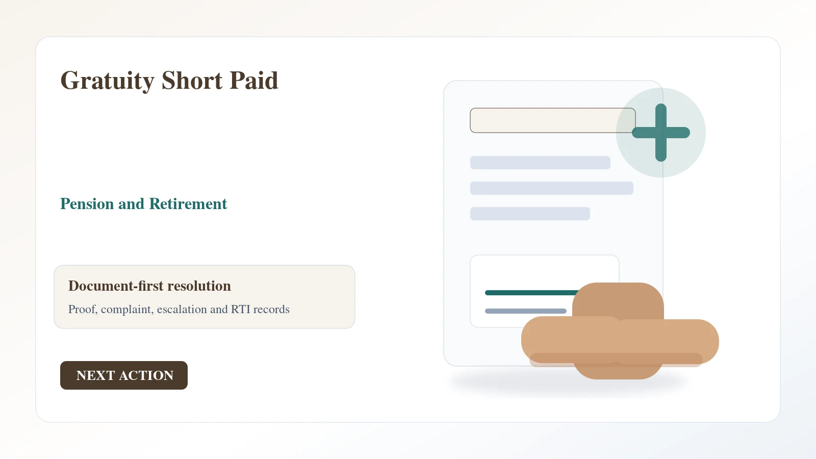 Gratuity Short Paid complaint guide Indian document desk for gratuity short paid complaint and escalation