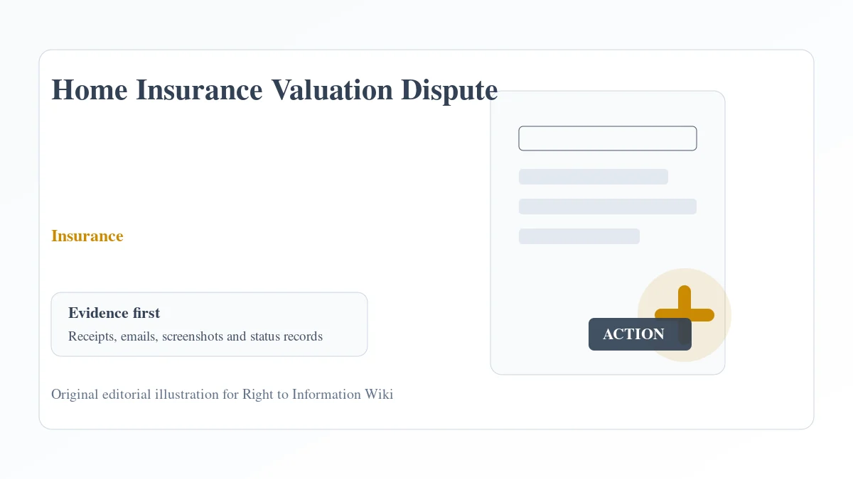 Home Insurance Valuation Dispute Home Insurance Valuation Dispute evidence and complaint desk