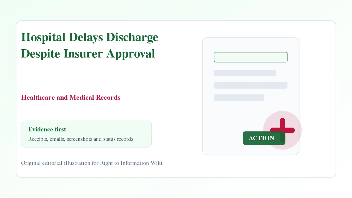 Hospital Delays Discharge Despite Insurer Approval evidence and complaint desk