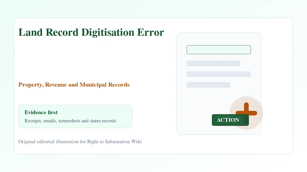 Land Record Digitisation Error evidence and complaint desk