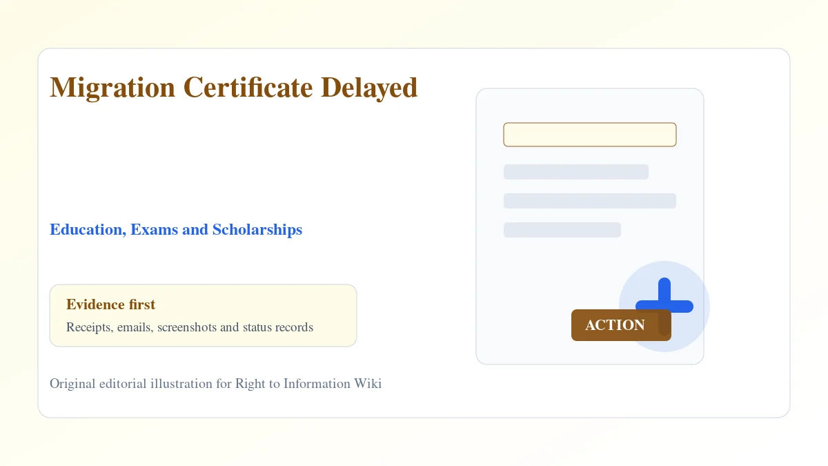 Migration Certificate Delayed evidence and complaint desk
