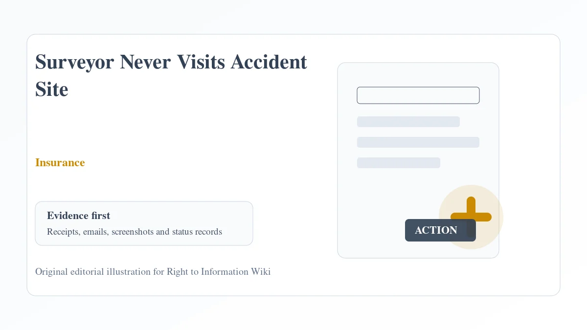 Surveyor Never Visits Accident Site Surveyor Never Visits Accident Site evidence and complaint desk